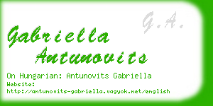 gabriella antunovits business card